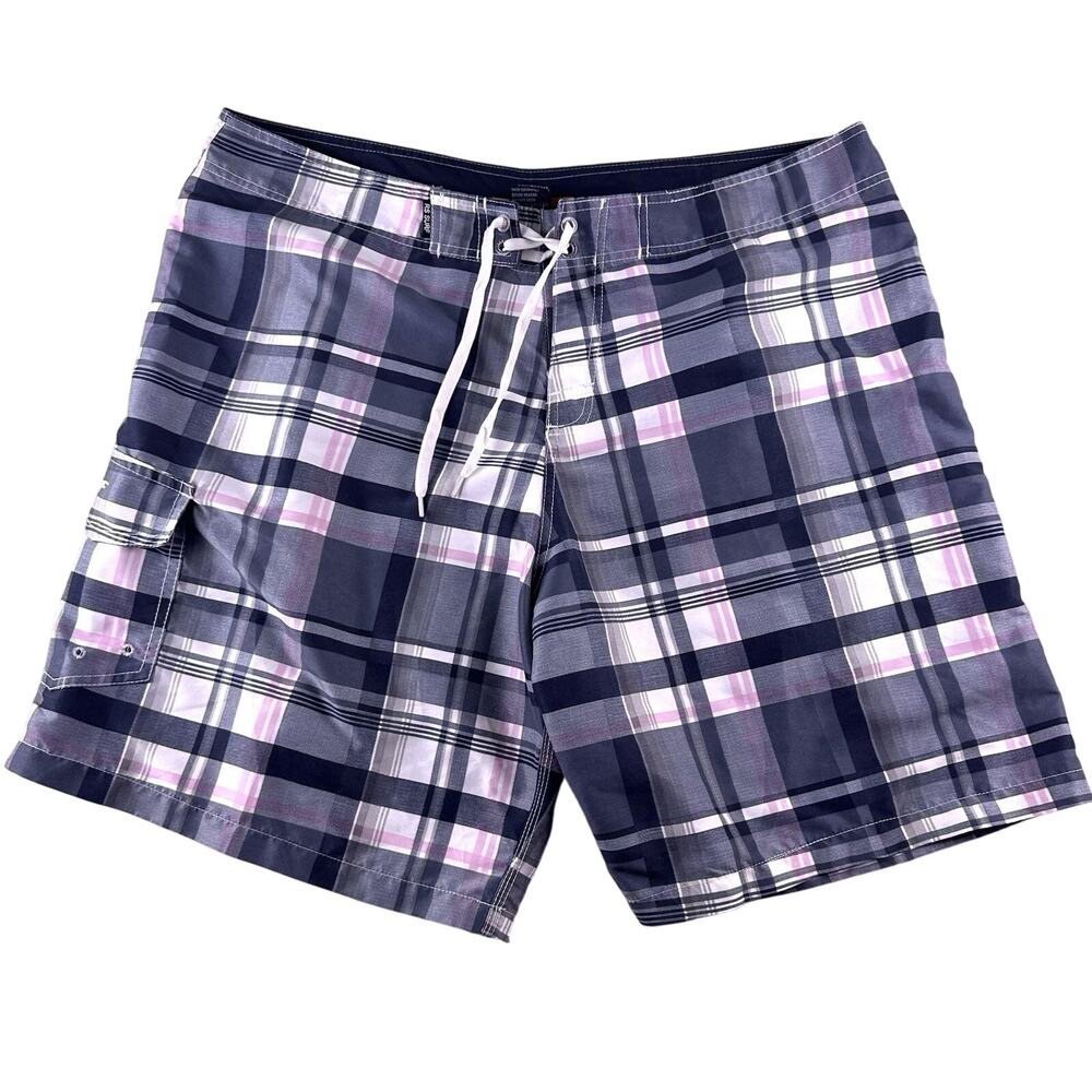 RSSURF Board Shorts Beach Surf Size 40 Summer Skate Gray pink‎